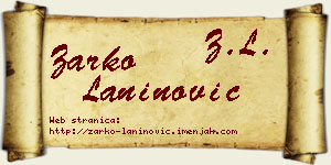 Žarko Laninović vizit kartica